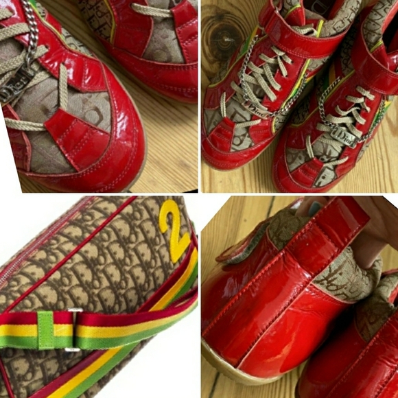 DIOR DIOR 🦋🌺🔥Rasta Trotter high-top - Picture 2 of 10